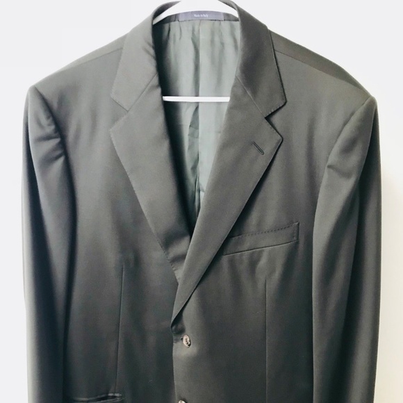 Neiman Marcus Mens jacket Olive green 100% wool